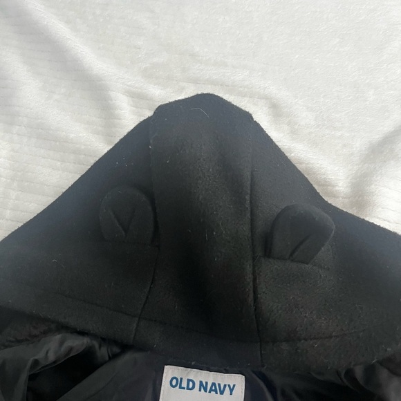 Old Navy Kids Black Pea Coat with Hood - Picture 5 of 5